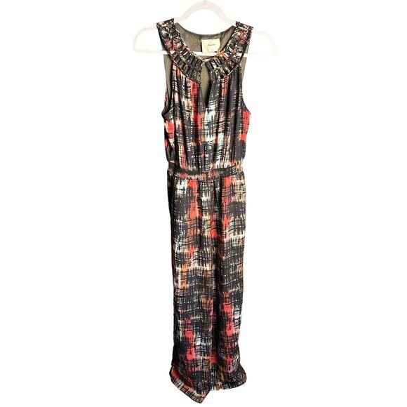 Elevenses Anthropologie‎ | XS | Abstract Wide Leg High Neck Jumpsuit retro mod - Picture 2 of 9